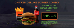 Chicken Deluxe Burger Combo